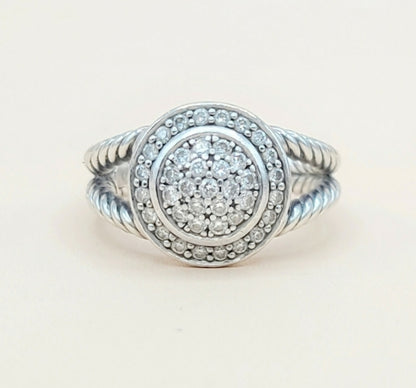 David Yurman Petite Cerise Pavé Diamond Ring | Certified Pre-Owned    #