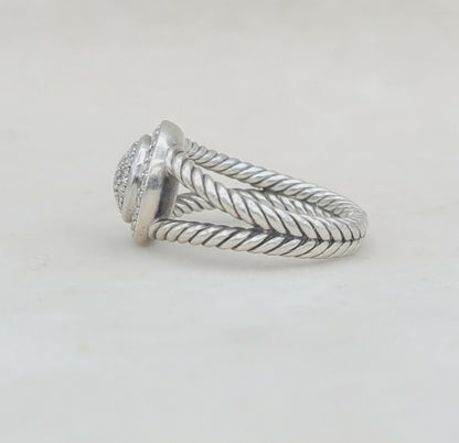 David Yurman Petite Cerise Pavé Diamond Ring | Certified Pre-Owned    #