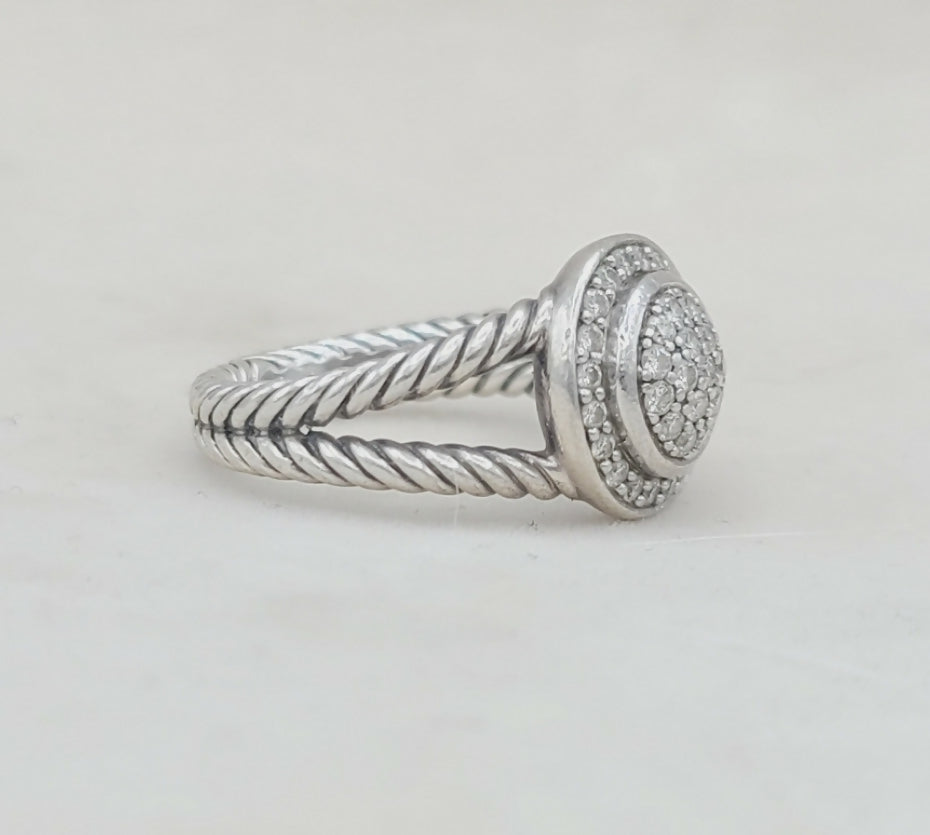 David Yurman Petite Cerise Pavé Diamond Ring | Certified Pre-Owned    #