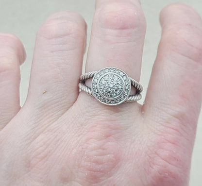 David Yurman Petite Cerise Pavé Diamond Ring | Certified Pre-Owned    #