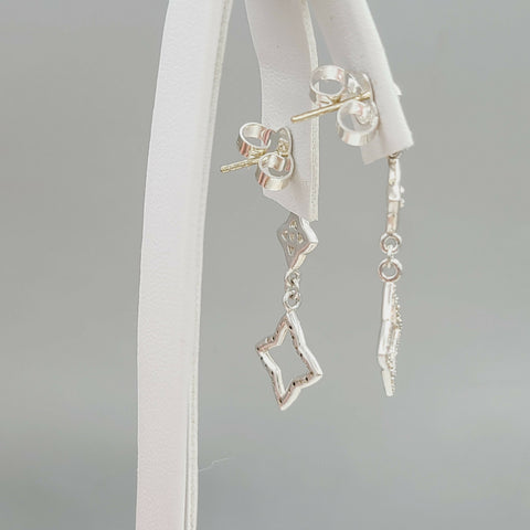  David Yurman Quatrefoil Drop Earrings with Diamonds