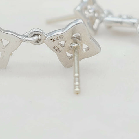  David Yurman Quatrefoil Drop Earrings with Diamonds