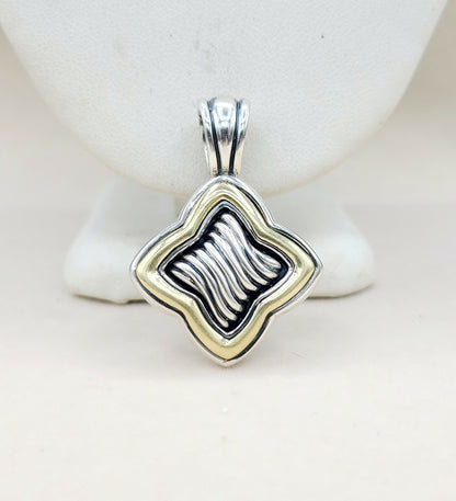 David Yurman  Quatrefoil Thoroughbred Pendant Large    #