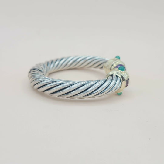  David Yurman Renaissance Bracelet 10mm Amethyst & Garnet