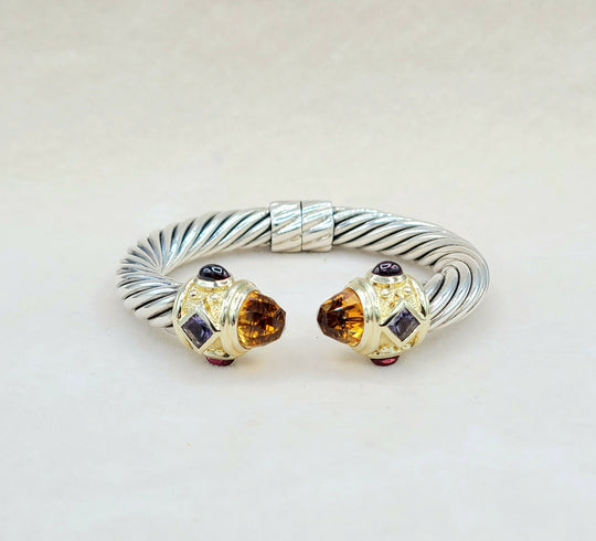  David Yurman Renaissance Bracelet 10mm Citrine & Iolite