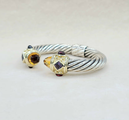 David Yurman Renaissance Bracelet 10mm Citrine & Iolite  AYW Luxury