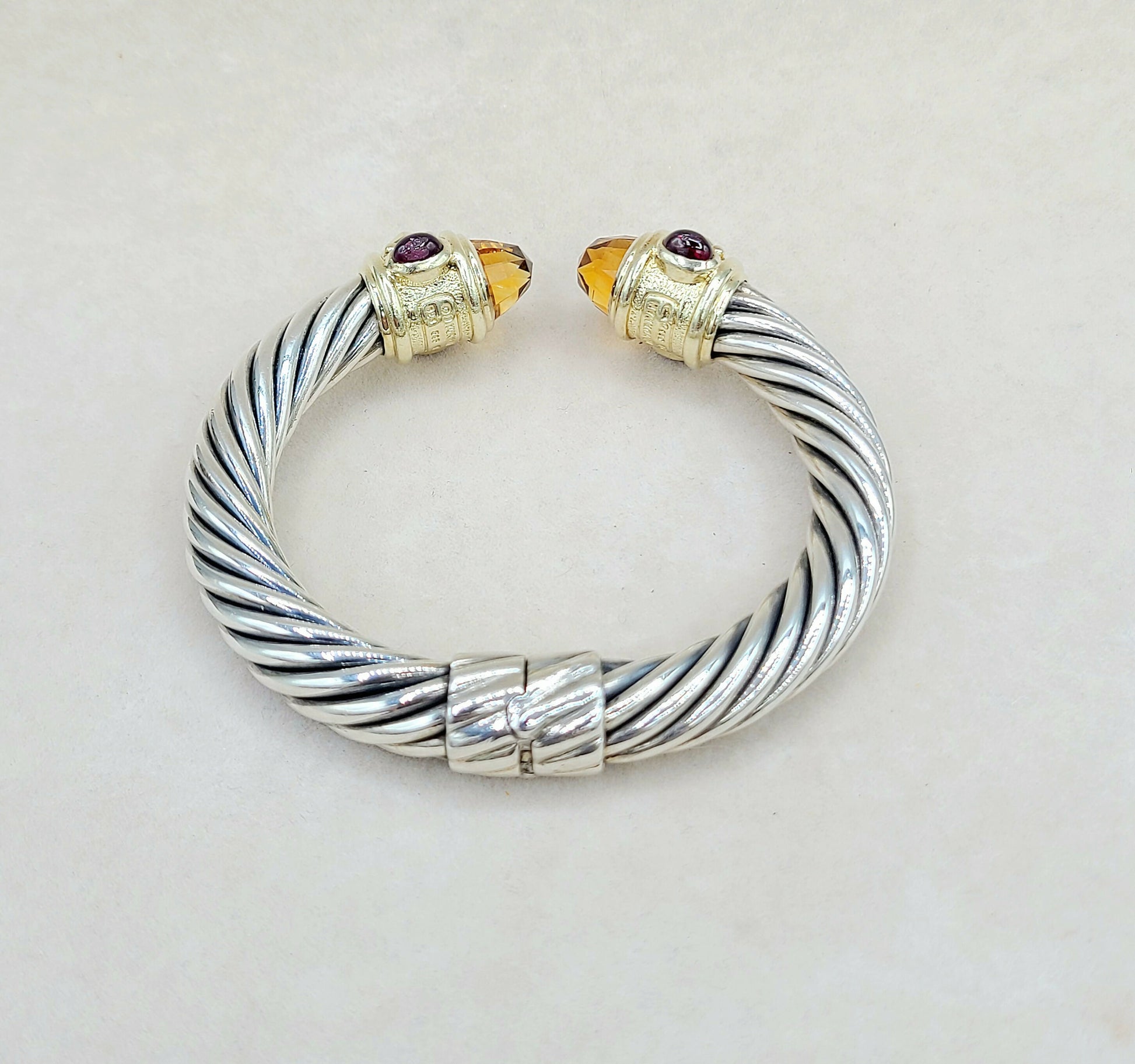 David Yurman Renaissance Bracelet 10mm Citrine & Iolite  AYW Luxury