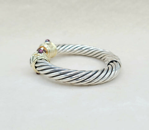  David Yurman Renaissance Bracelet 10mm Citrine & Iolite
