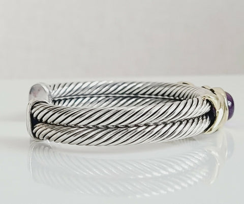  David Yurman Renaissance Bracelet – 10mm Gold & Amethyst