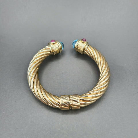  David Yurman Renaissance Bracelet 10mm Topaz & Tourmaline