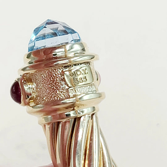  David Yurman Renaissance Bracelet 10mm Topaz & Tourmaline