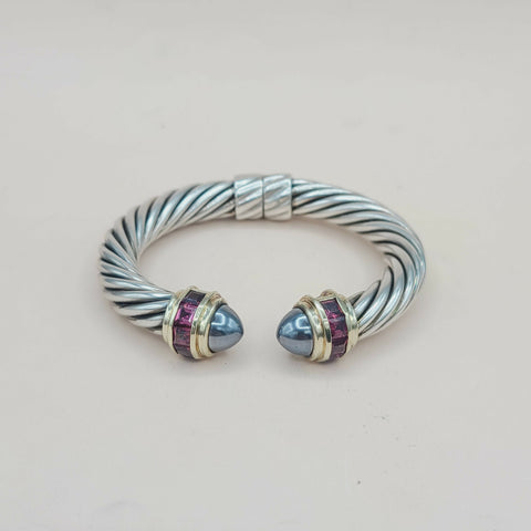  David Yurman Renaissance Bracelet 10mm with Hematite