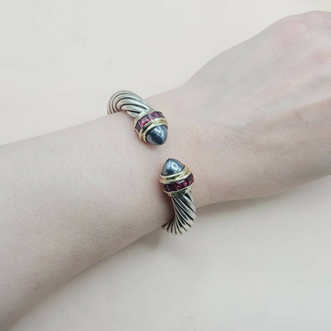  David Yurman Renaissance Bracelet 10mm with Hematite