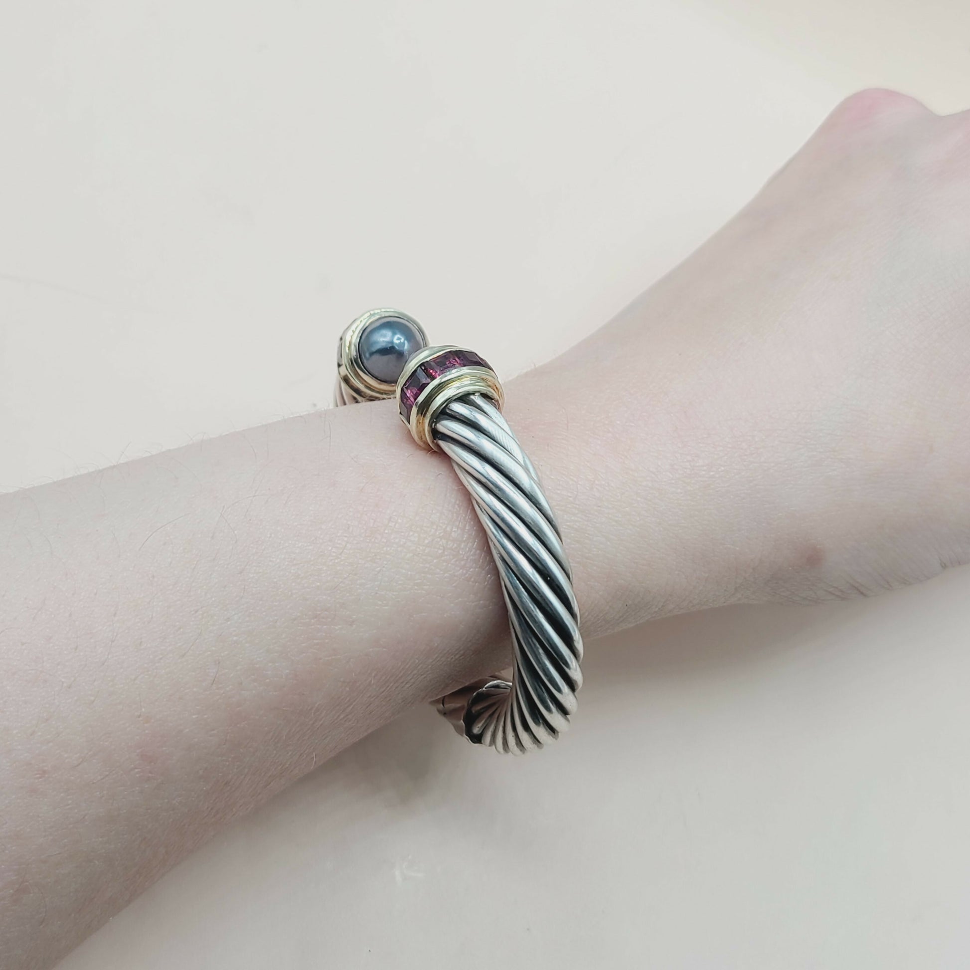 David Yurman Renaissance Hematite Gold Bracelet | Certified Pre-Owned  AYW Luxury #