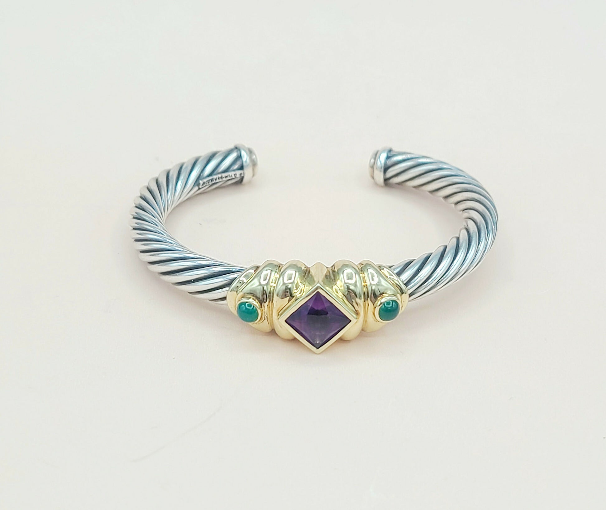David Yurman Renaissance Bracelet 7mm Amethyst & Onyx  AYW Luxury