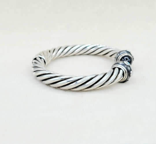  David Yurman Renaissance Bracelet Black Onyx & Diamonds