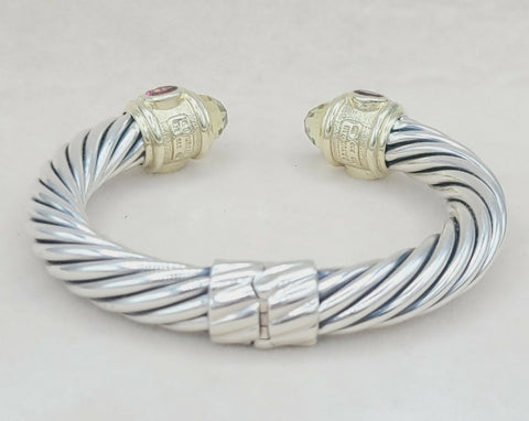  David Yurman Renaissance Bracelet: Citrine Garnet Tourmaline