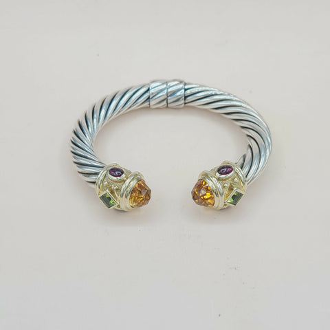 David Yurman Renaissance Bracelet Citrine, Peridot & Garnet