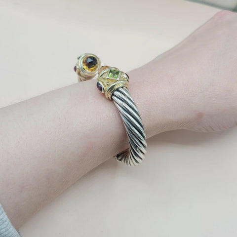  David Yurman Renaissance Bracelet Citrine, Peridot & Garnet