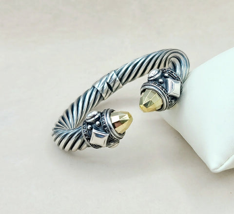  David Yurman Renaissance Bracelet – Gold & Black Diamonds