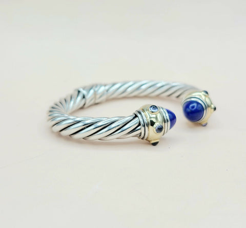  David Yurman Renaissance Bracelet Lapis, Iolite & Gold