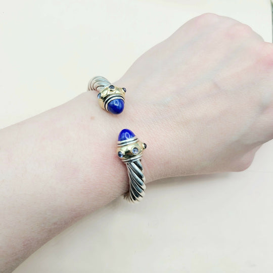  David Yurman Renaissance Bracelet Lapis, Iolite & Gold