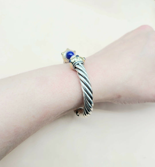  David Yurman Renaissance Bracelet Lapis, Iolite & Gold