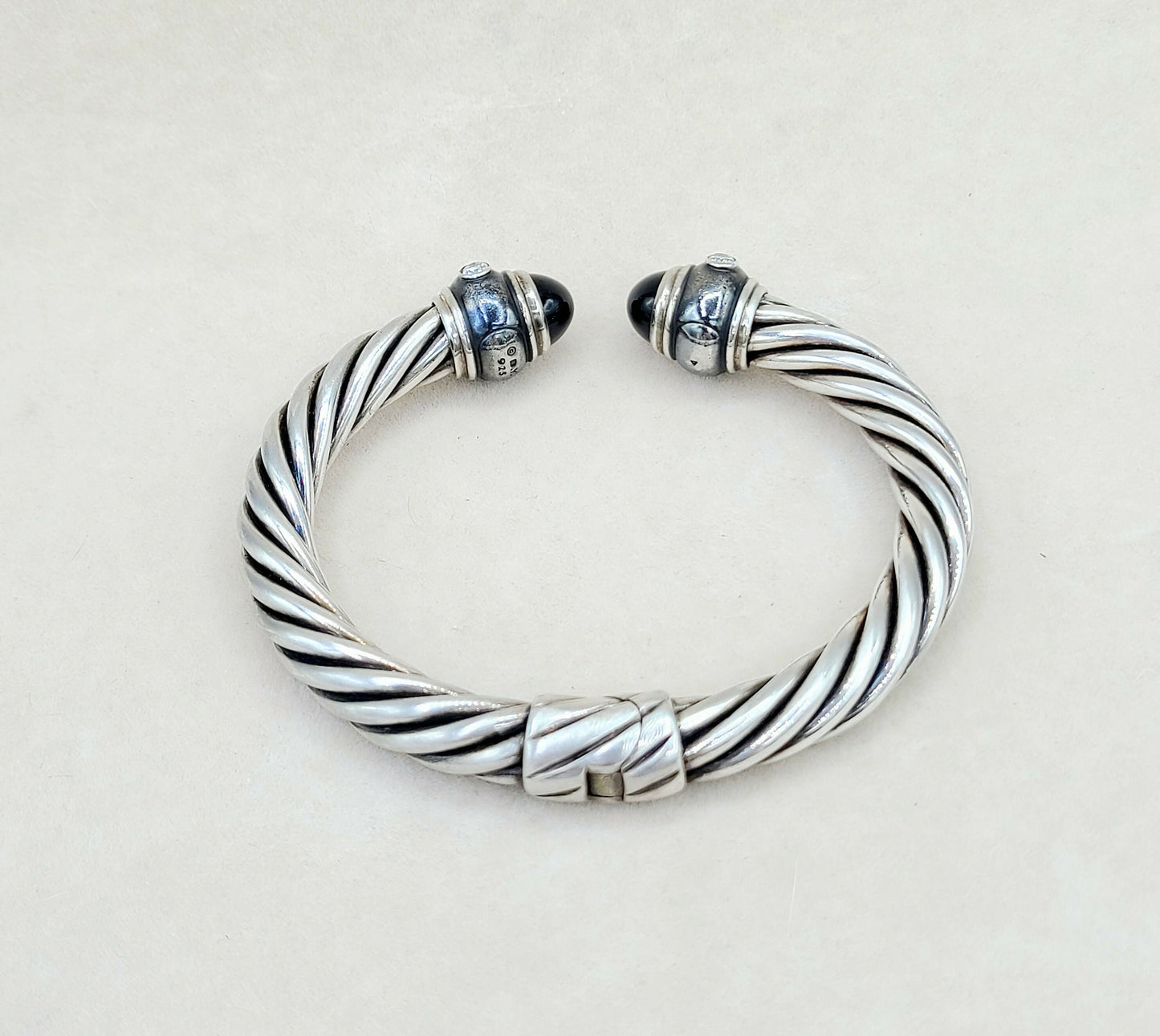 David Yurman Renaissance Bracelet With Black Onyx And Diamonds
