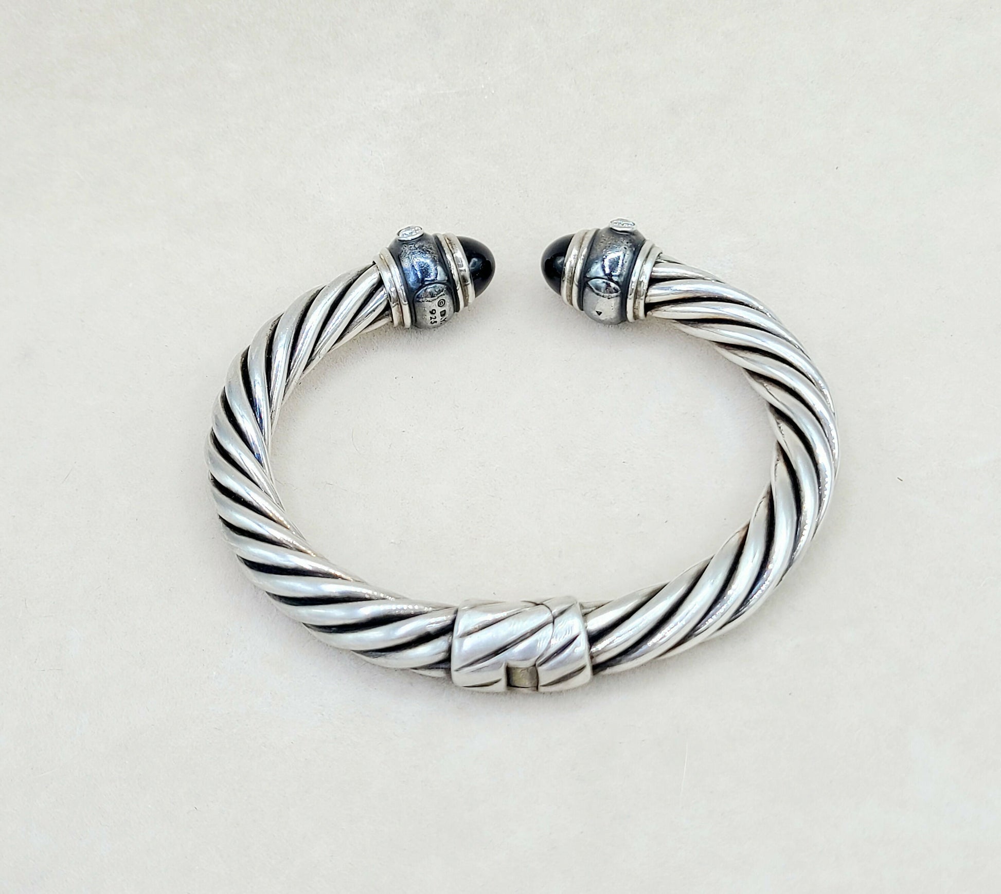 David Yurman Renaissance Bracelet With Black Onyx And Diamonds