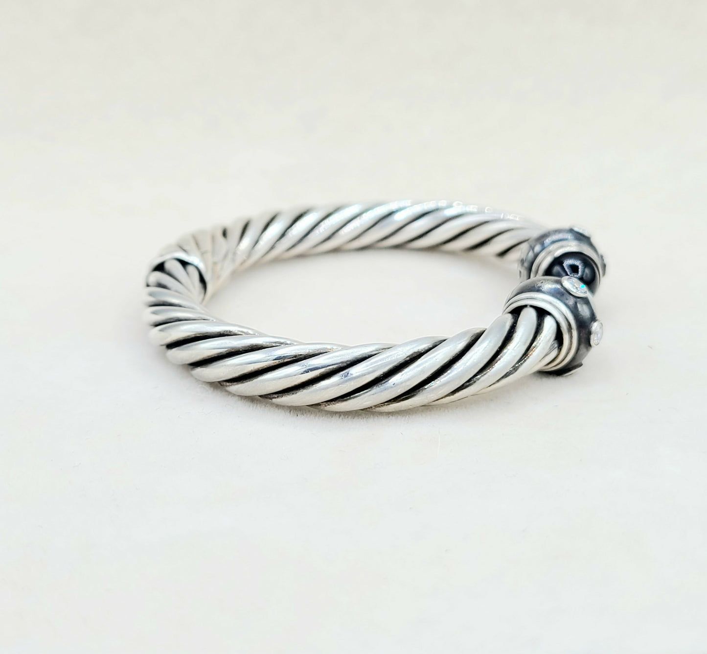 David Yurman Renaissance Bracelet With Black Onyx And Diamonds