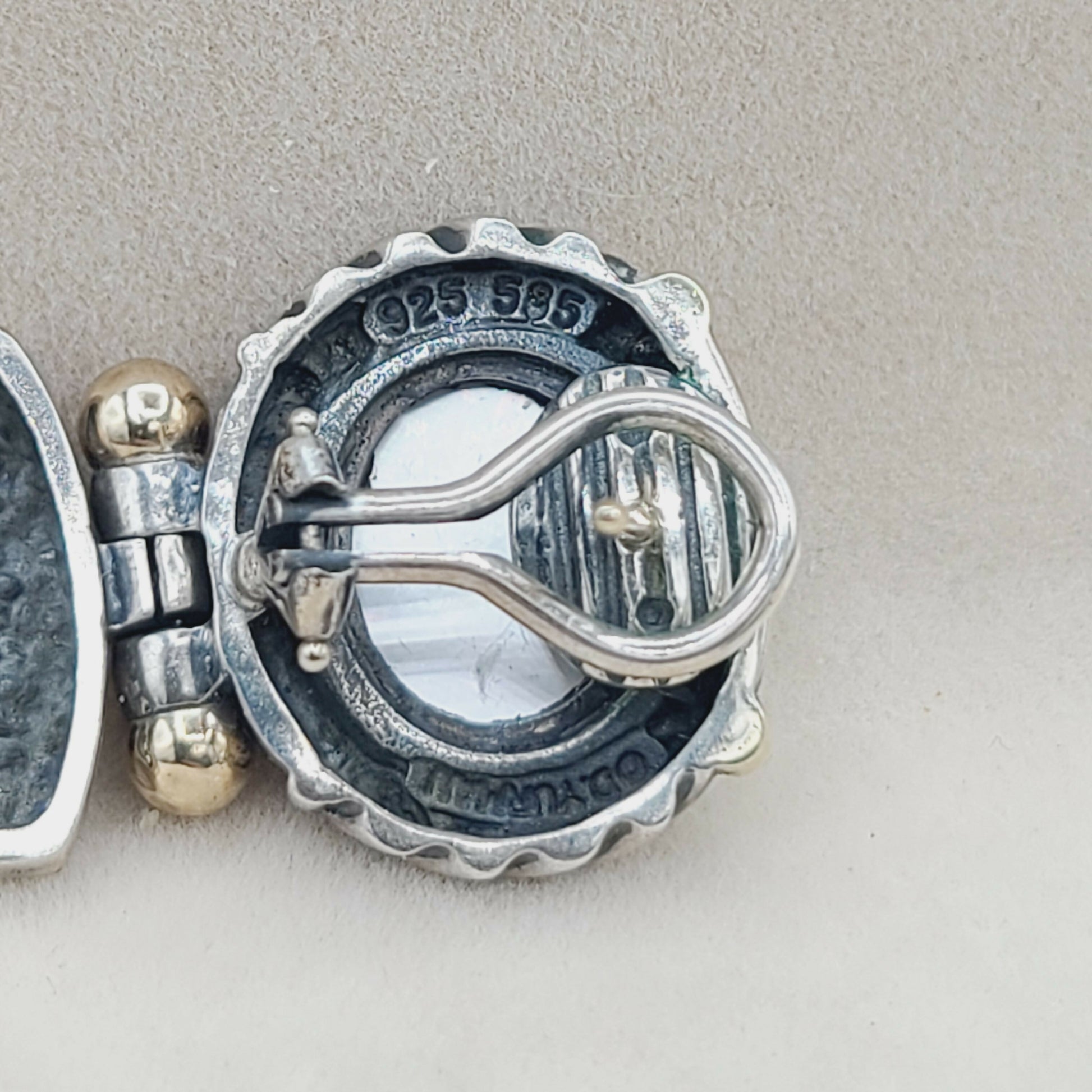 David Yurman Renaissance Drop Earrings Pearl & Garnet  AYW Luxury #