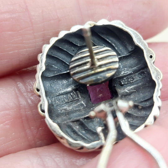  David Yurman Renaissance Earrings – Amethyst & Green Onyx