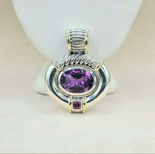  David Yurman Renaissance Pendant Amethyst & Pink Tourmaline