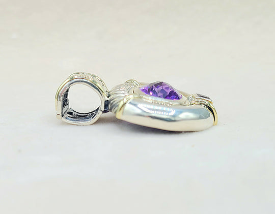  David Yurman Renaissance Pendant Amethyst & Pink Tourmaline