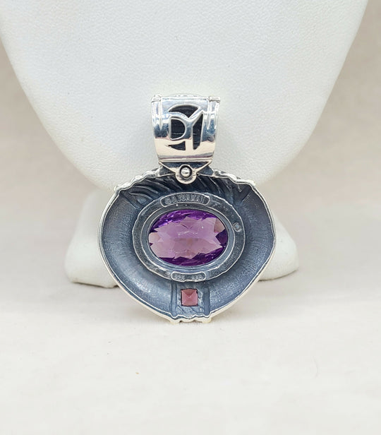  David Yurman Renaissance Pendant Amethyst & Pink Tourmaline