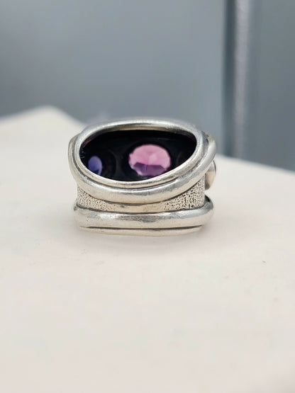 David Yurman Renaissance Ring Pink Tourmaline & Iolite  AYW Luxury