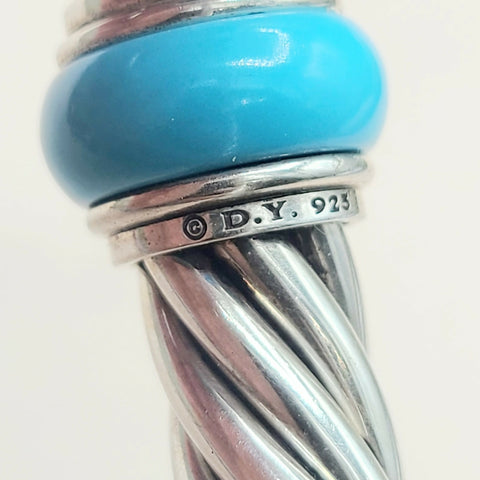  David Yurman Rondelle Cable Bracelet Lapis & Turquoise
