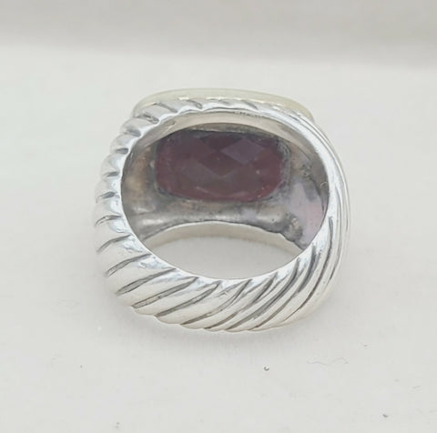  David Yurman Sculpted Waverly Garnet Ring