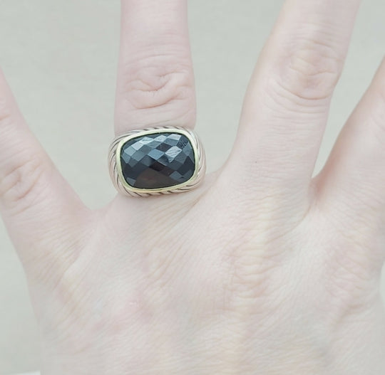  David Yurman Sculpted Waverly Garnet Ring
