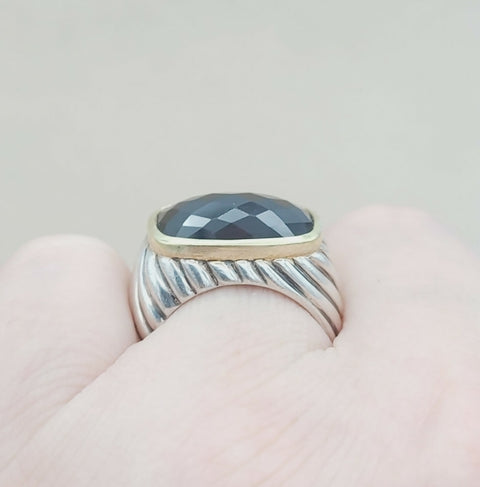  David Yurman Sculpted Waverly Garnet Ring