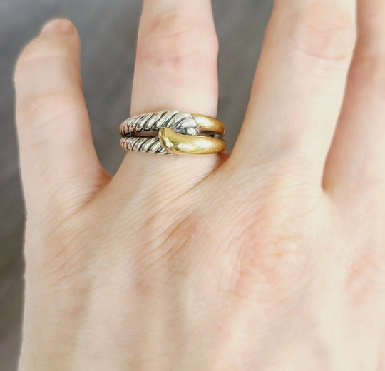  David Yurman Single-Loop Labyrinth Ring