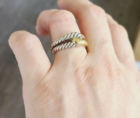  David Yurman Single-Loop Labyrinth Ring