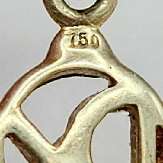  David Yurman Solid 18k Gold Drop Logo Earrings