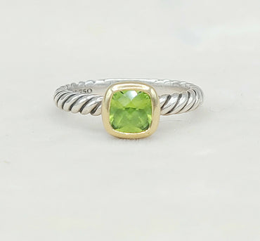  David Yurman Stackable Ring Peridot & Gold