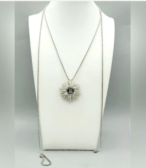  David Yurman Starburst Pendant – 30mm Prasiolite & Diamonds