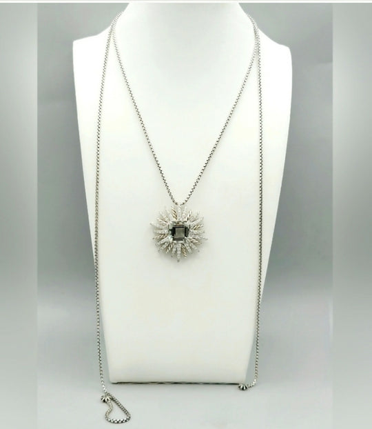  David Yurman Starburst Pendant – 30mm Prasiolite & Diamonds