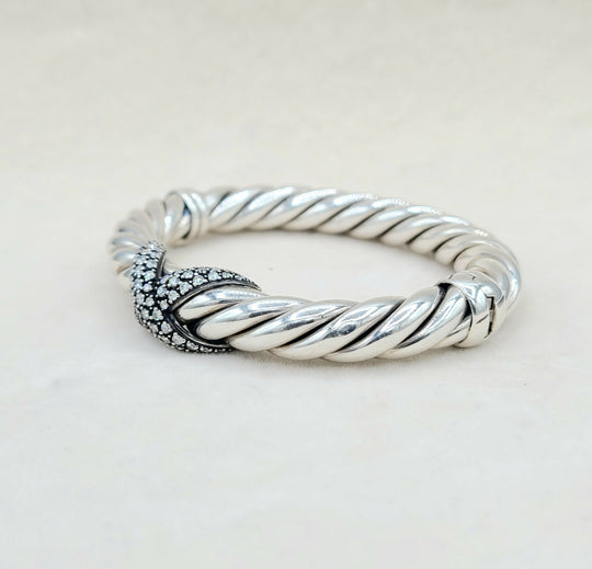  David Yurman Starlight Cable Bracelet Diamond X Vintage