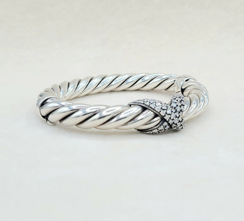  David Yurman Starlight Cable Bracelet Diamond X Vintage