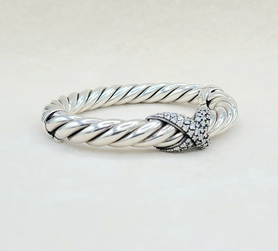  David Yurman Starlight Cable Bracelet Diamond X Vintage