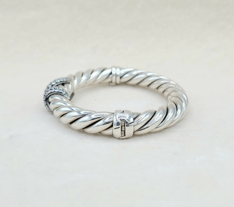  David Yurman Starlight Cable Bracelet Diamond X Vintage